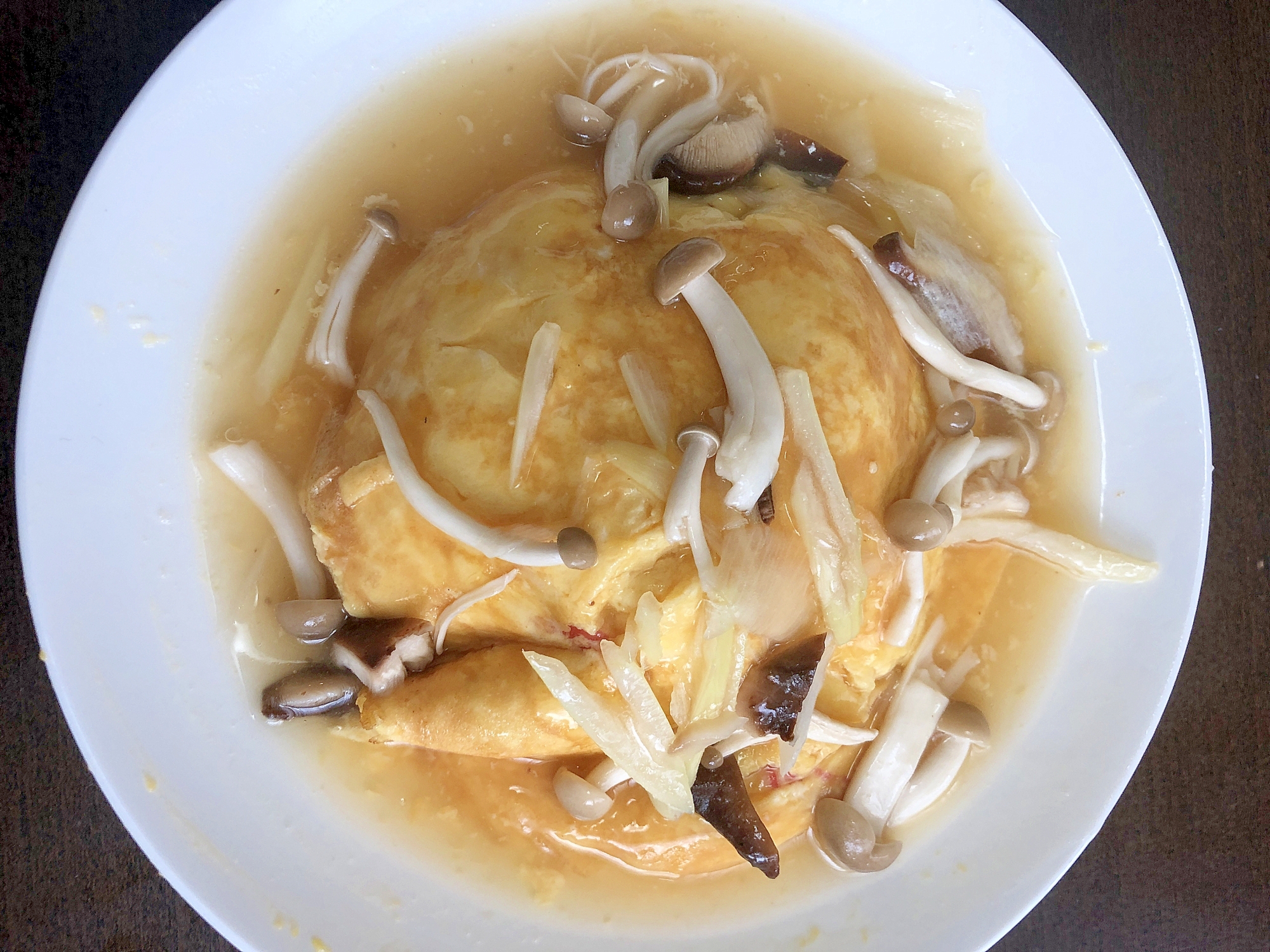 かに玉のきのこあんかけご飯