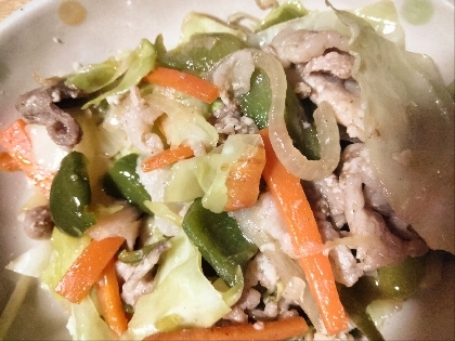 塩麹で野菜炒め