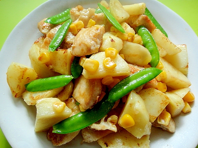 じゃがいもと鶏むね肉コーンのコンソメ炒め レシピ 作り方 By Mint74 楽天レシピ じゃがいもと鶏むね肉コーンのコンソメ炒め レシピ 作り方 By Mint74 楽天レシピ