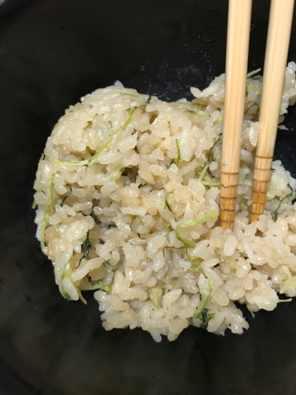 水菜たっぷり炊き込みご飯 レシピ 作り方 By Kamelon3 楽天レシピ