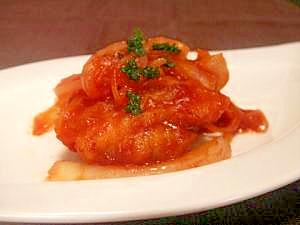 鶏肉のケチャプ炒め♪