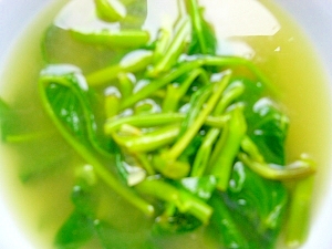 空心菜の味噌スープ