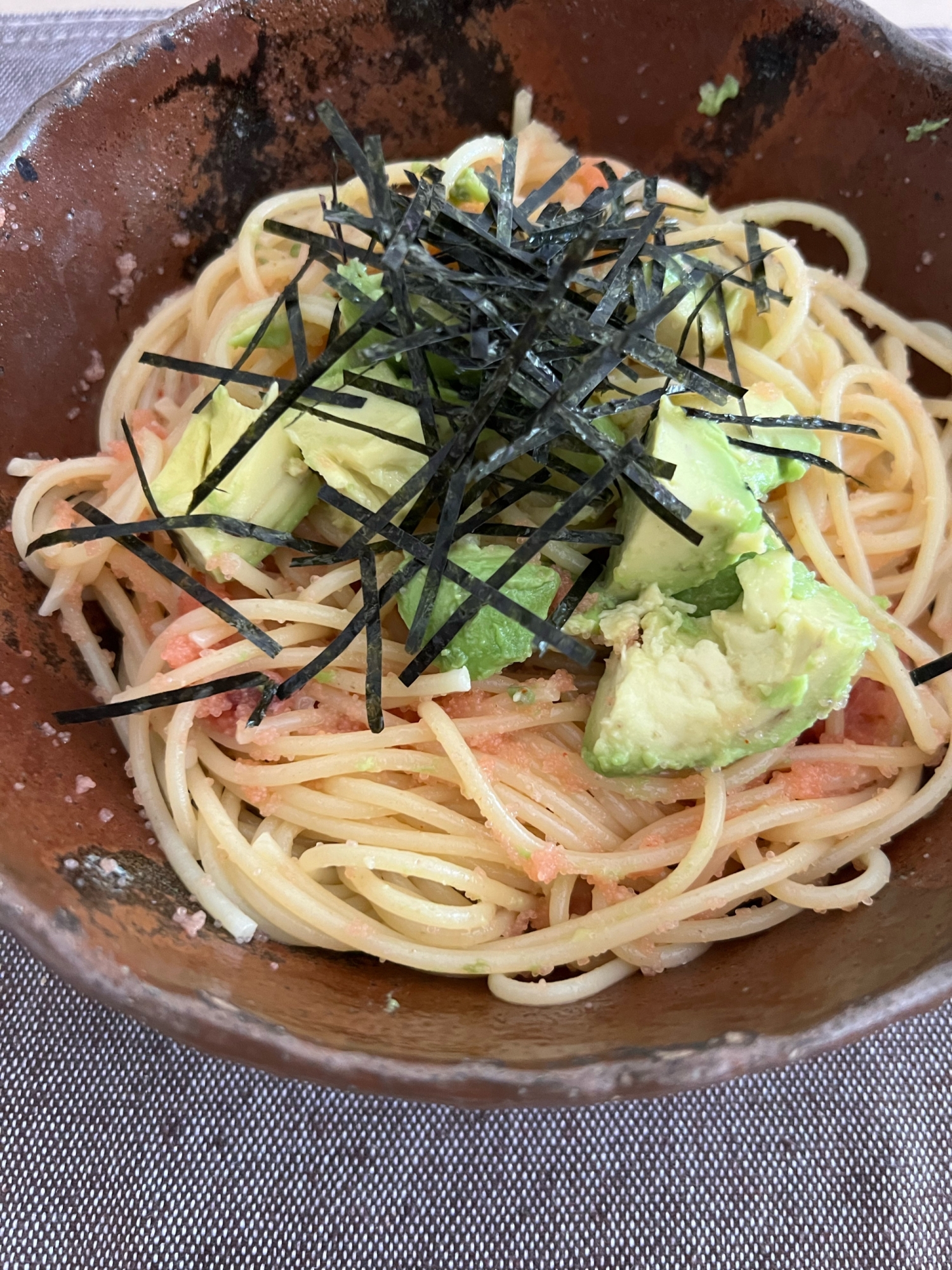 和えるだけ♪アボカド明太子パスタ