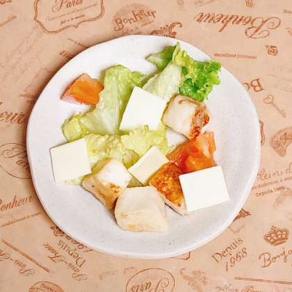 市販のサラダDeはんぺんサラダ