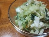 キンプリン様、こんにちは！キャベツ・水菜・ゆで卵で作りました。とってもおいしかったです！