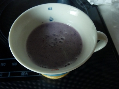 フリフリ豆乳ブルーベリージュース