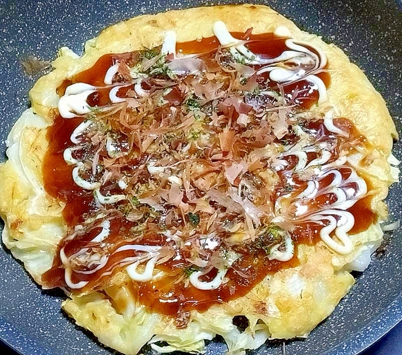はんぺんでふわふわお好み焼き