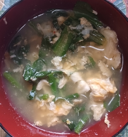 簡単時短！ほうれん草と卵の鶏がらスープ