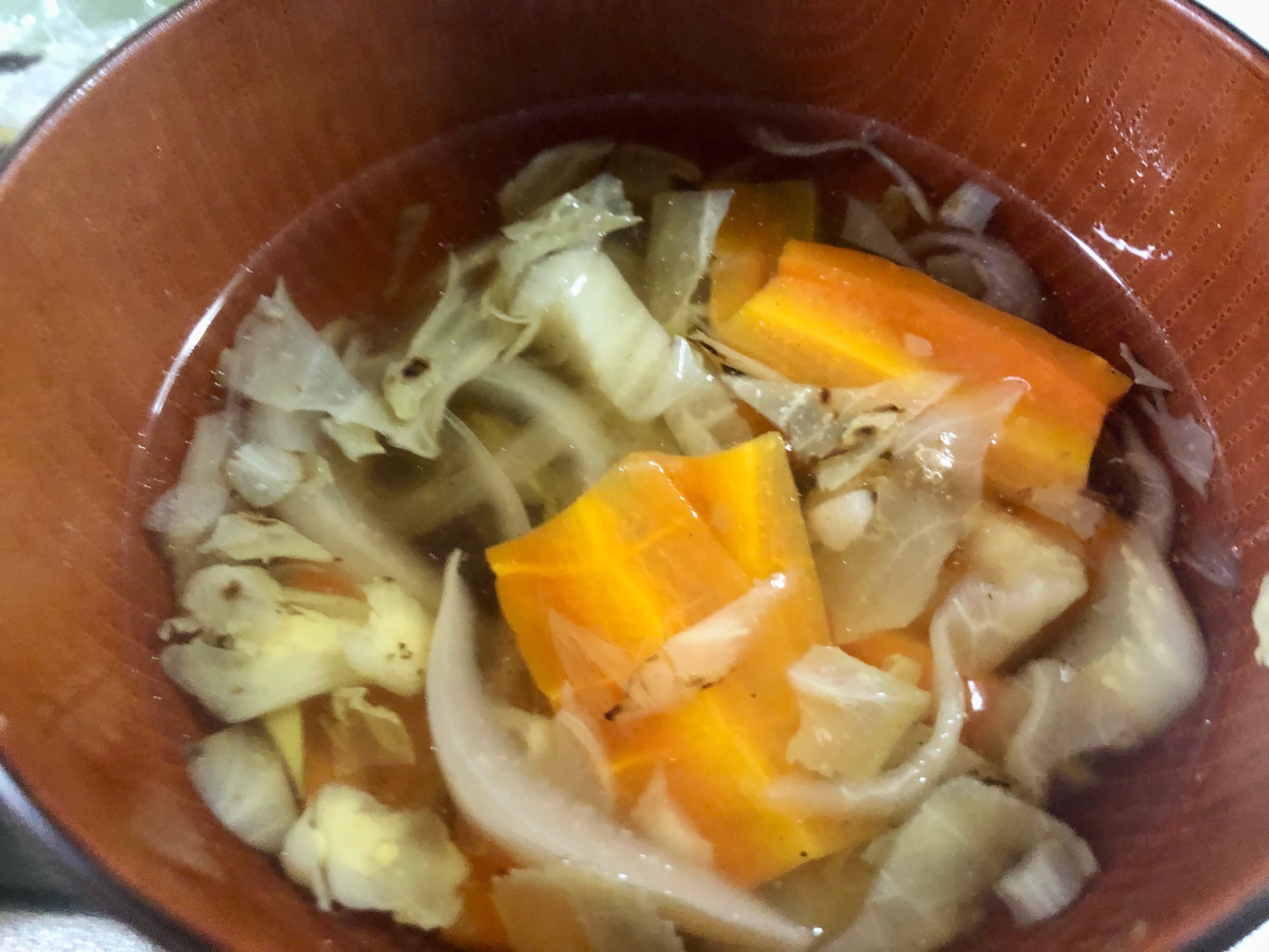 楽ちん★うどん出汁で作る！簡単野菜スープ