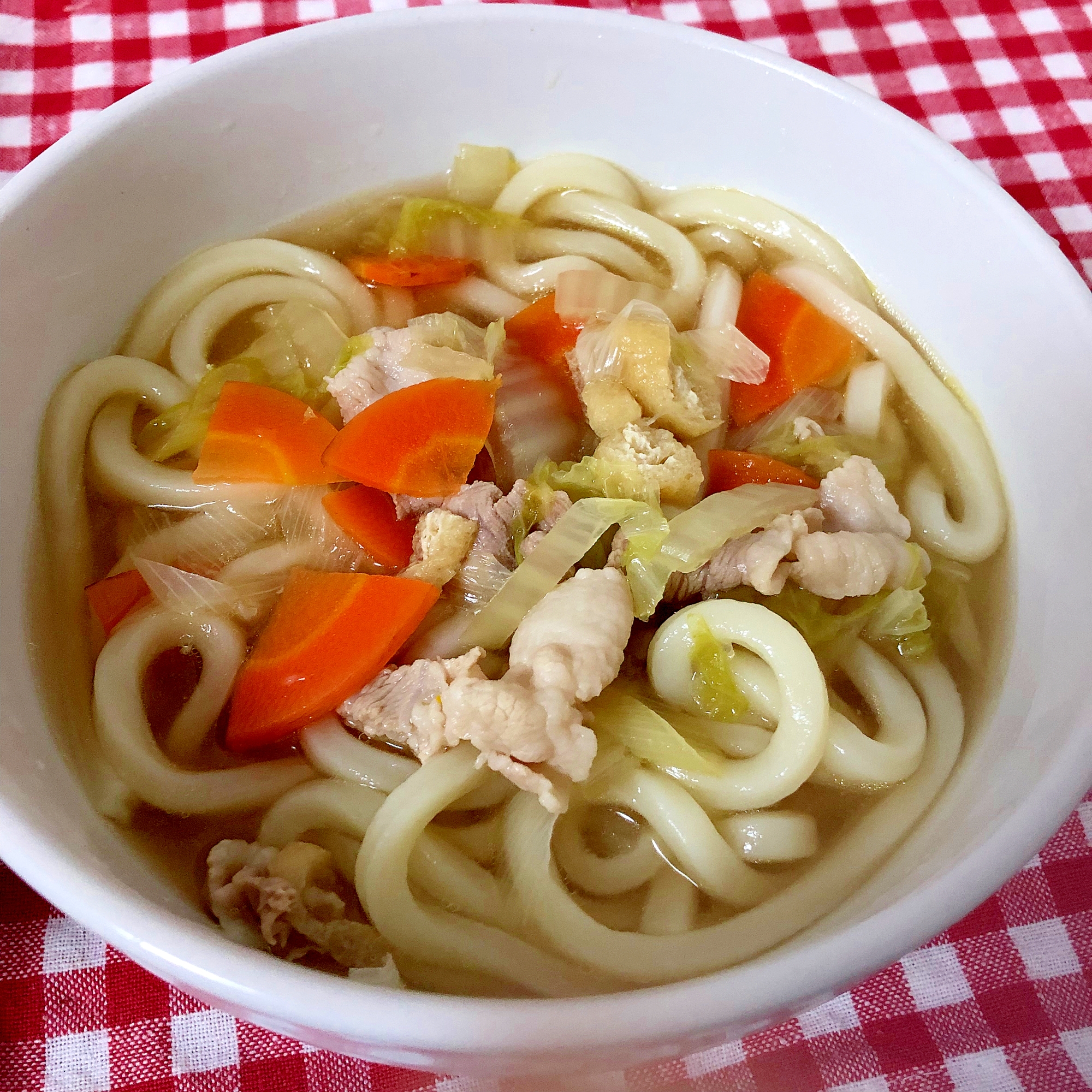 豚肉と野菜の煮込みうどん☆彡