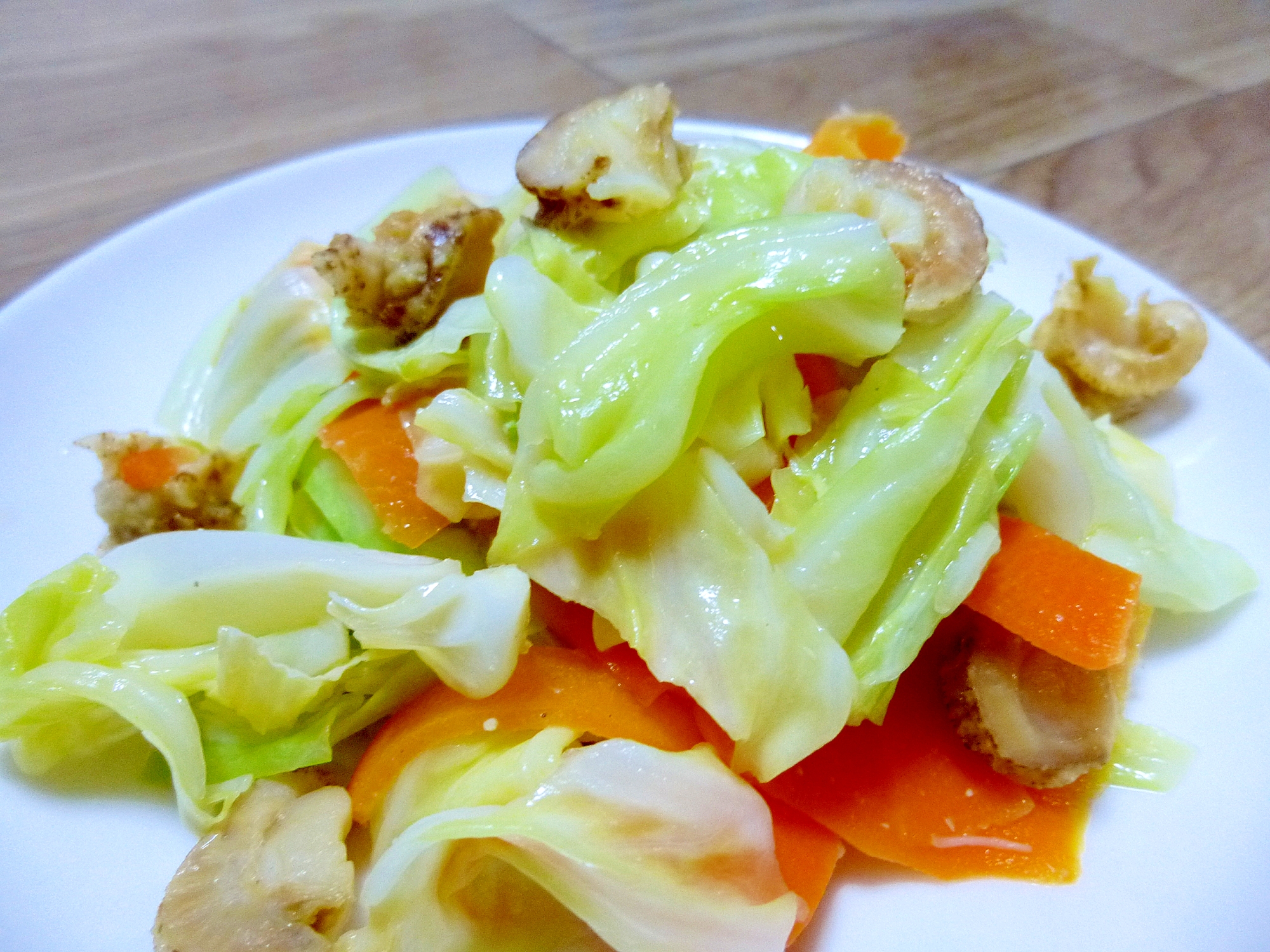 ベビーホタテと野菜の炒め物