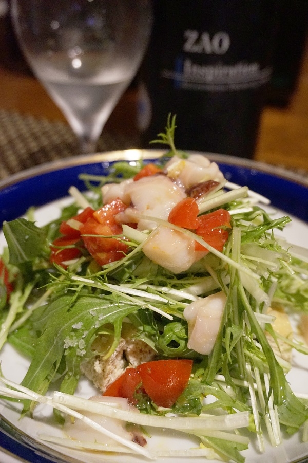 【新潟食材】水菜のタコスサラダ