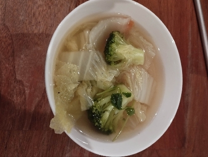 白菜とにんじんのコンソメスープ
