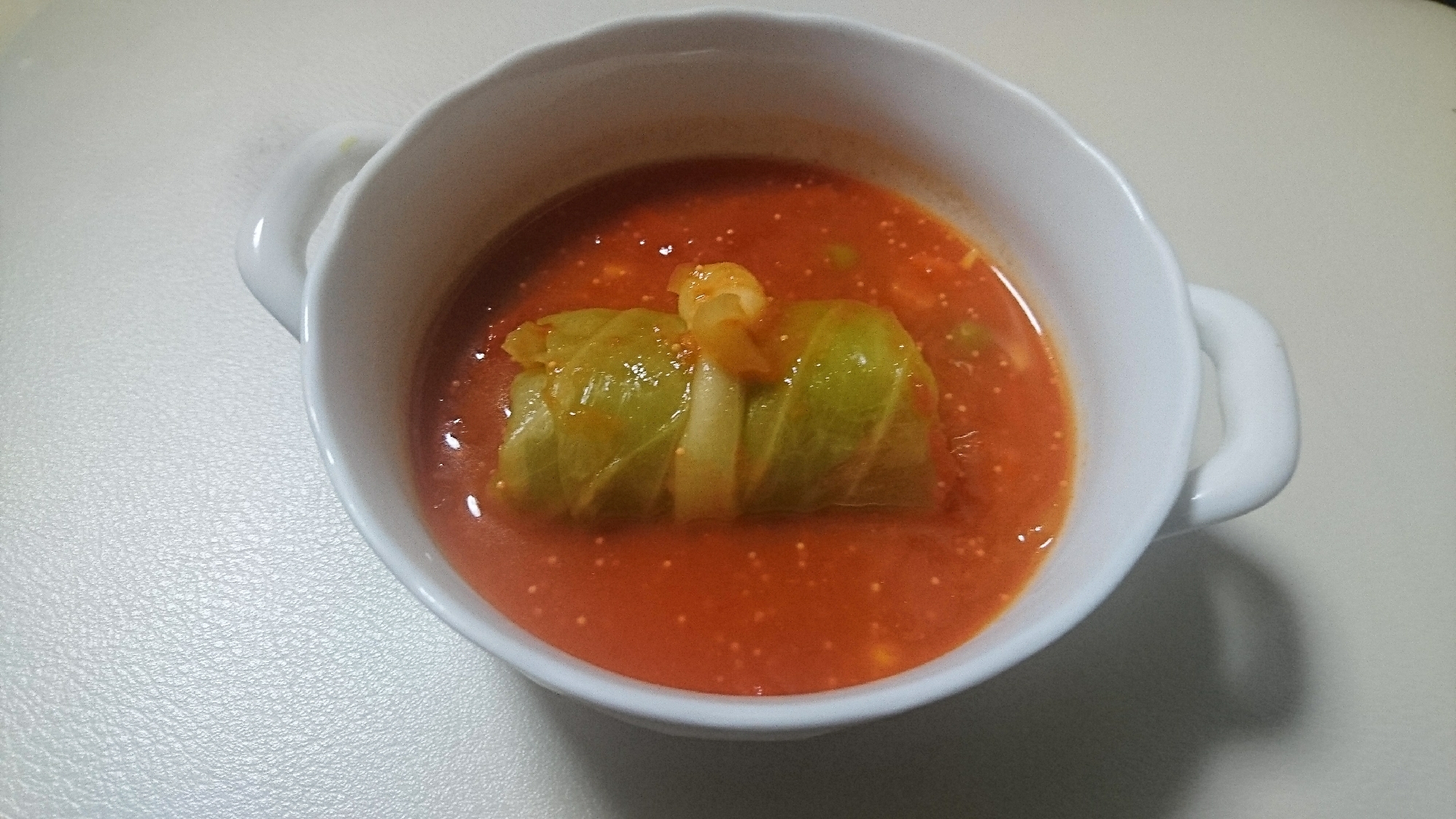 簡単にロールキャベツのトマトスープ