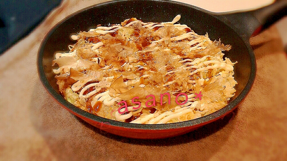 糖質ゼロ麺&おからパウダーで♪ヘルシーお好み焼き★