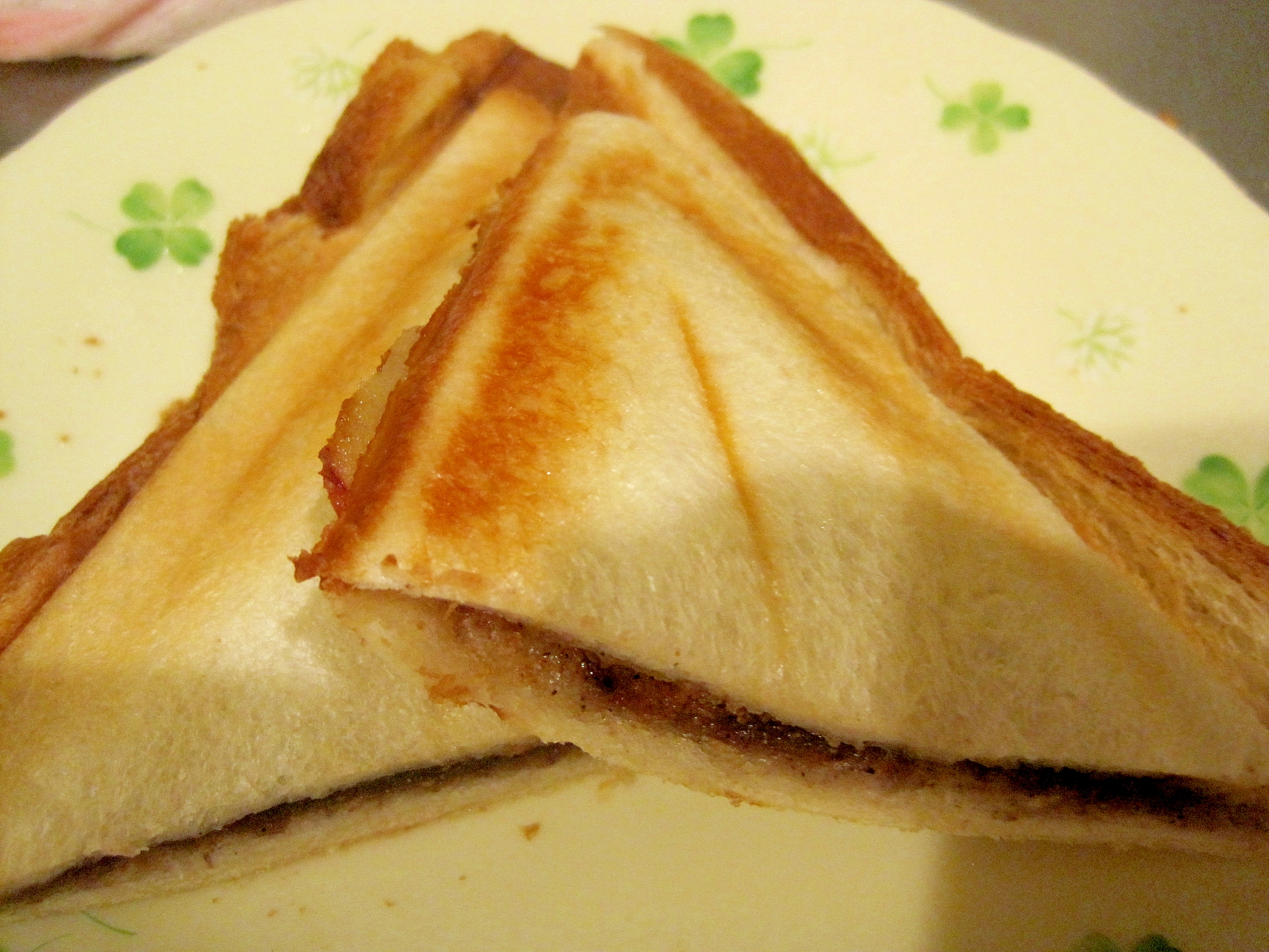 あんこバターのホットサンド