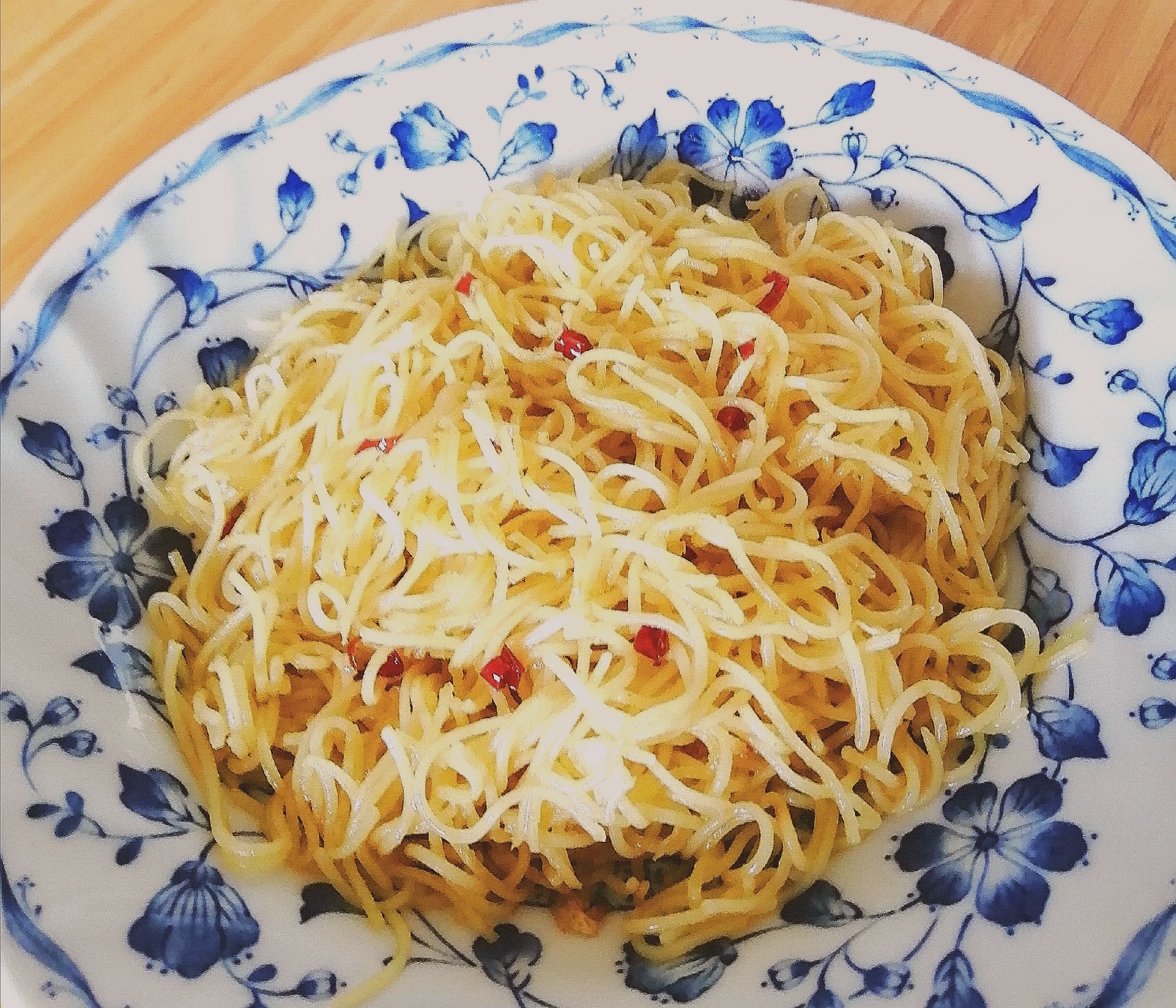 細いパスタで！ペペロンチーノ