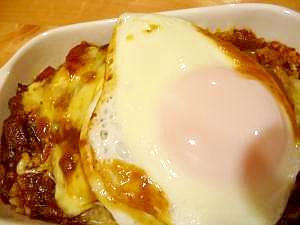 残ったカレーで焼きカレー♥