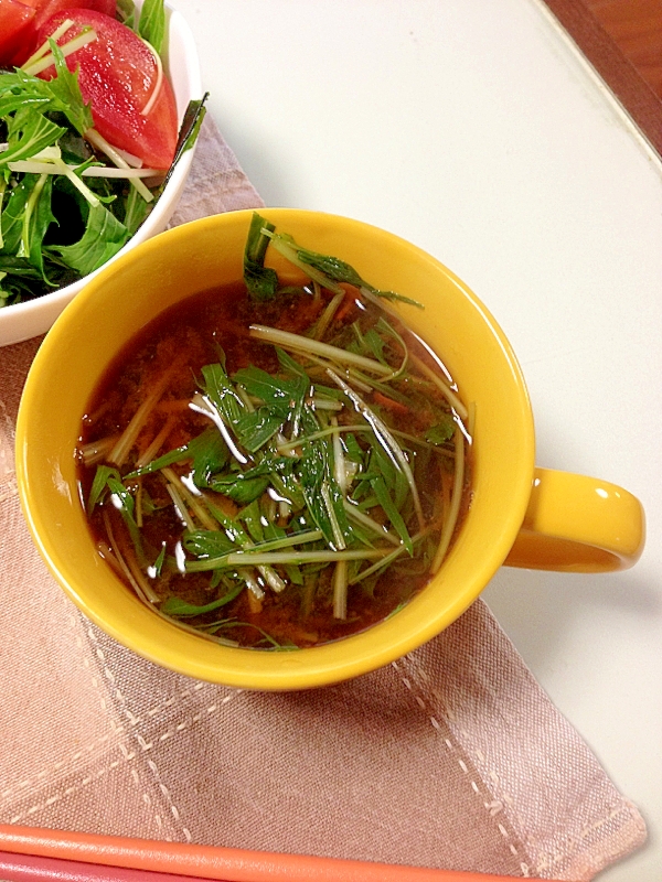 水菜と里芋の味噌汁:501