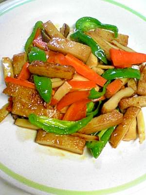 エリンギとさつま揚げの炒め物