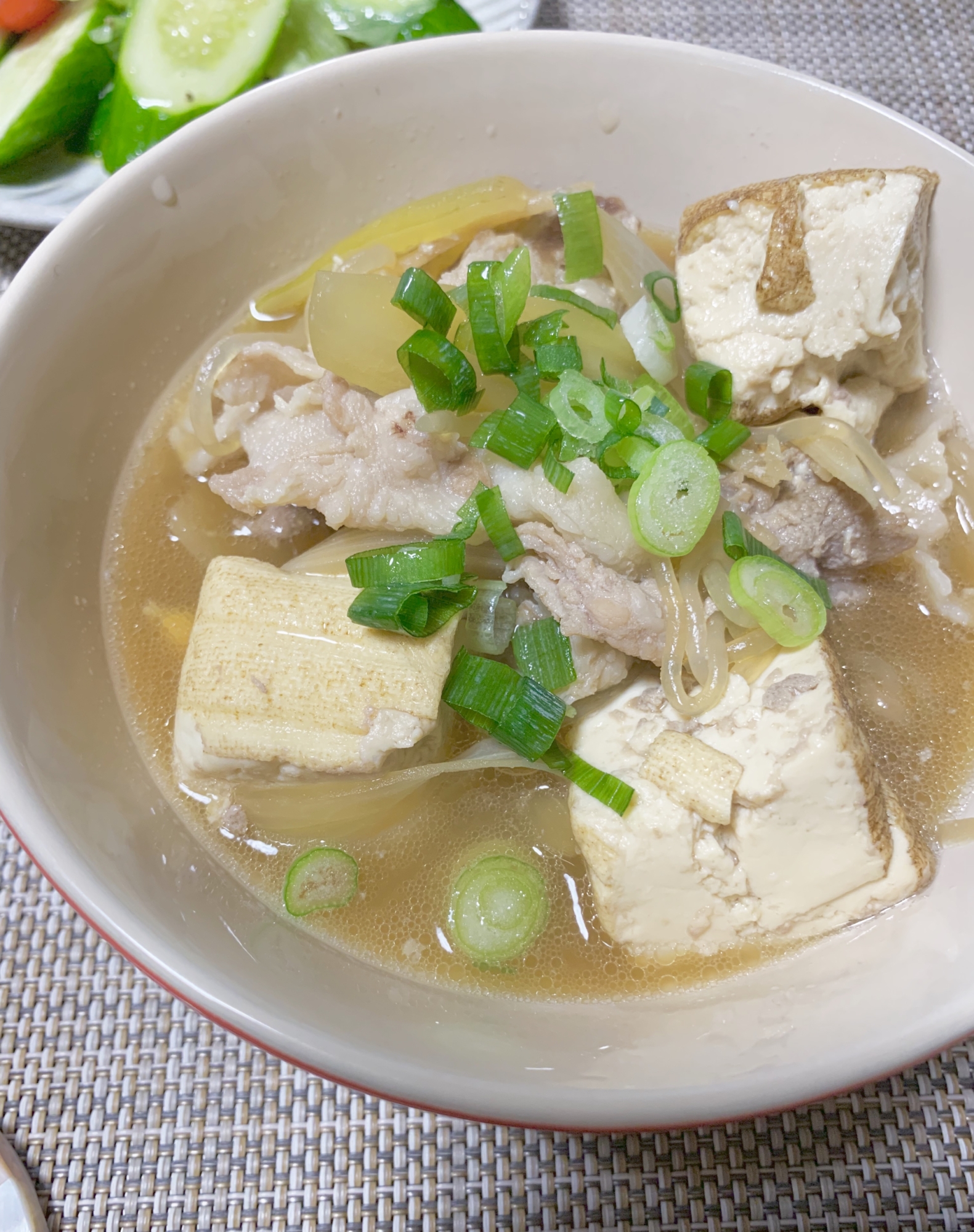 めんつゆで簡単！肉豆腐