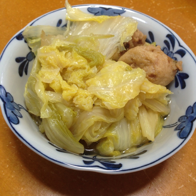 うどんの煮汁リメイク⇒白菜とがんもの煮物★