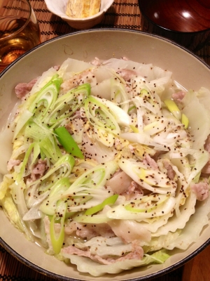 白菜と豚肉の重ね蒸し鍋