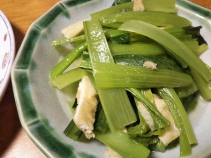 小松菜とうすあげの煮物