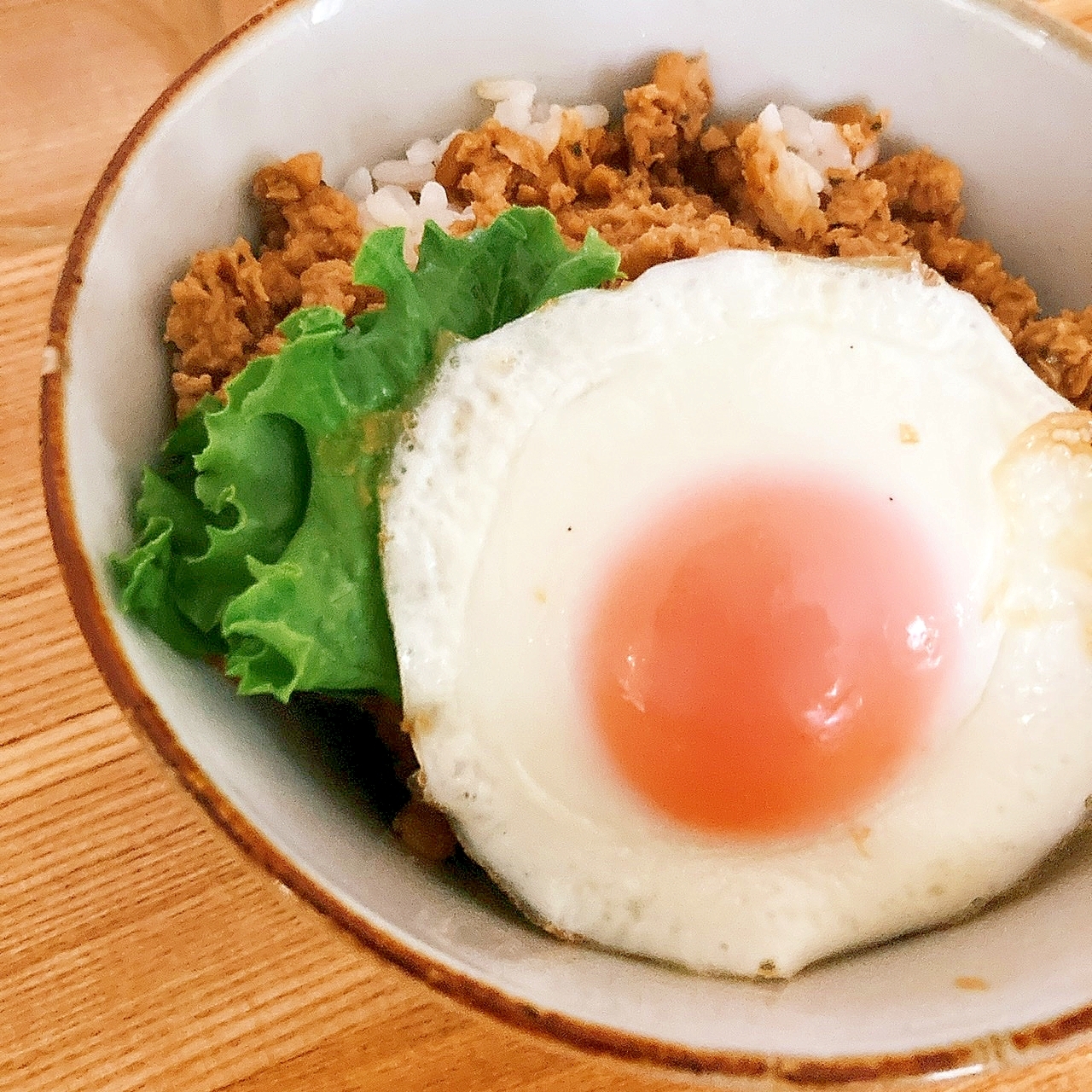 大豆ミートdeガパオ丼