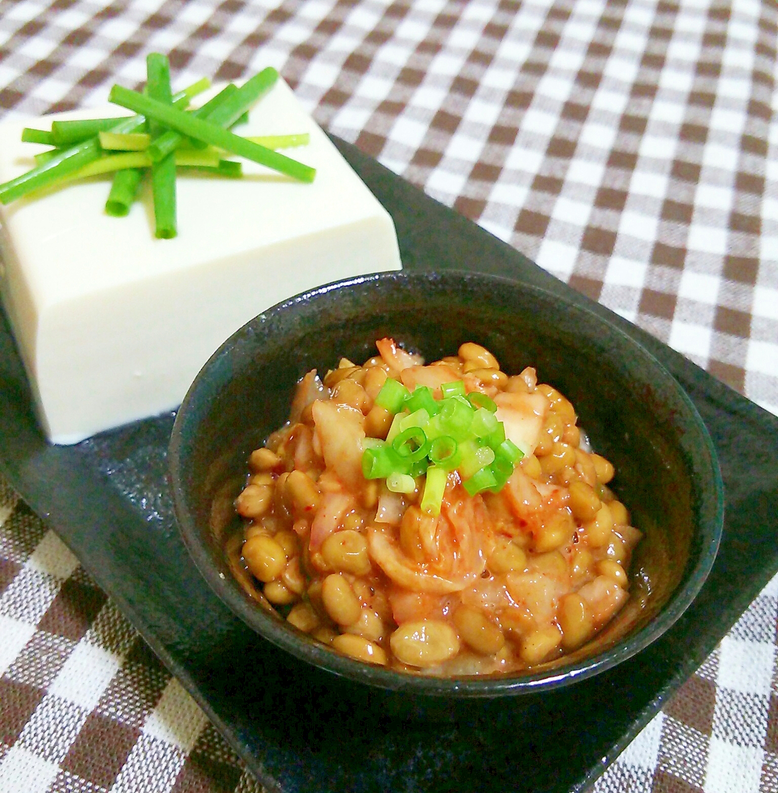 簡単おつみ☆キムチ納豆