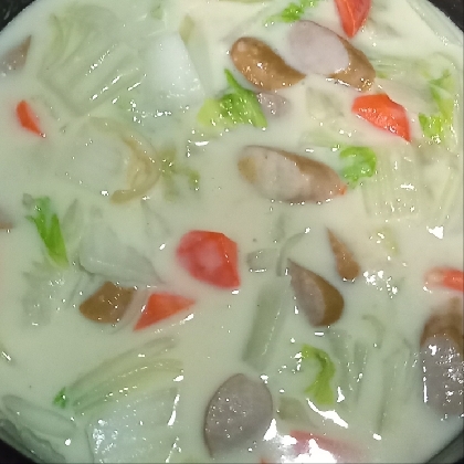 白菜とウインナーのクリーム煮
