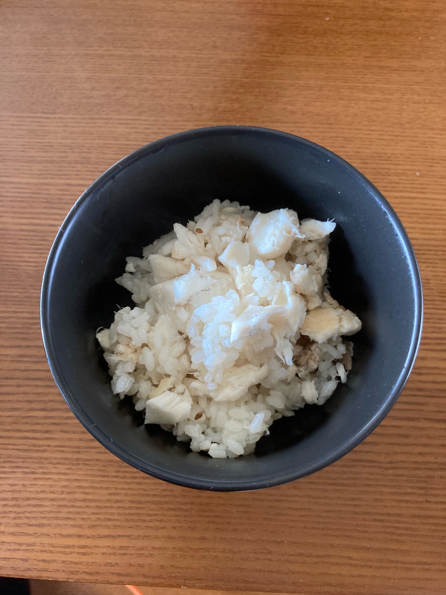 フライパンで焼いた鯛で、鯛めし