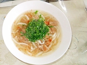 透き通った 、だしの効いたうどん ＆作り置き油揚げ