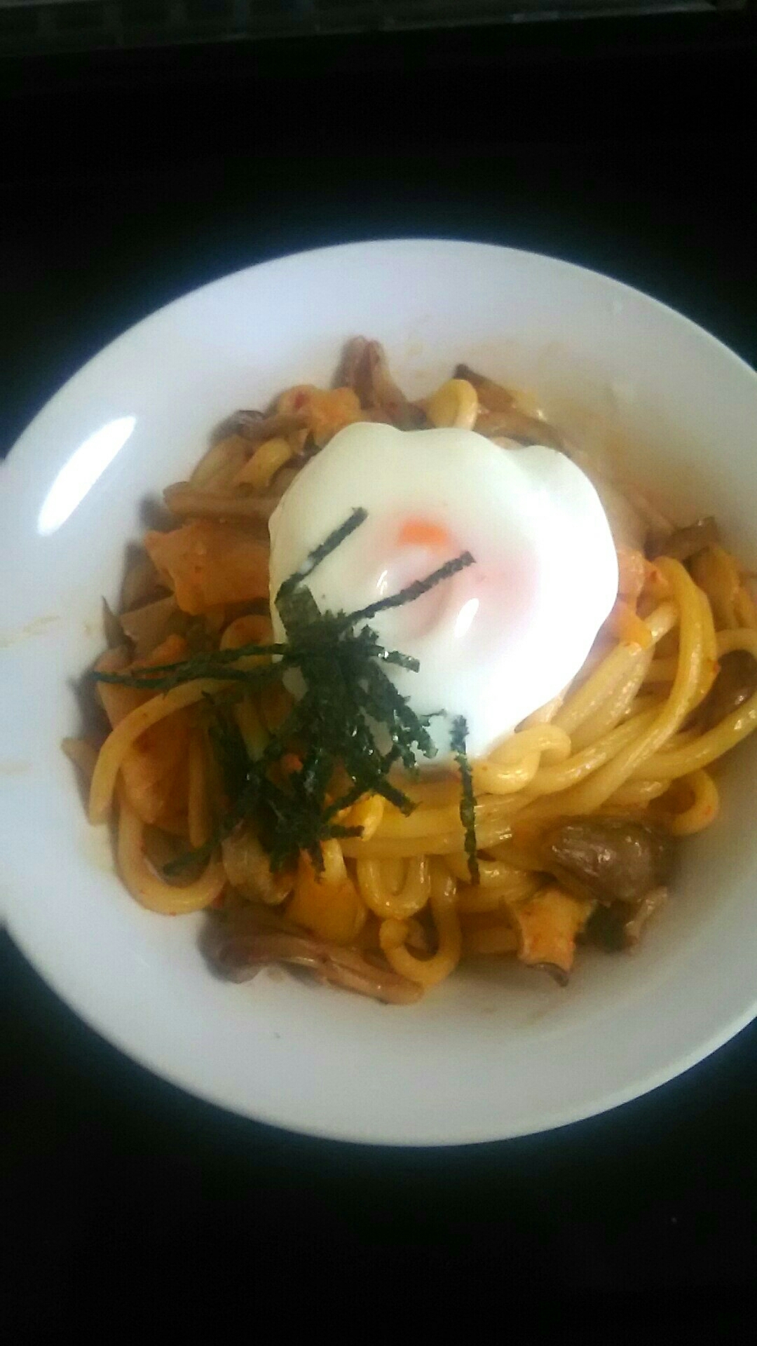 キムチの焼きうどん