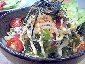 わかめたっぷり☆サラダうどん