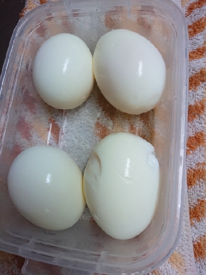 水から茹でる半熟卵