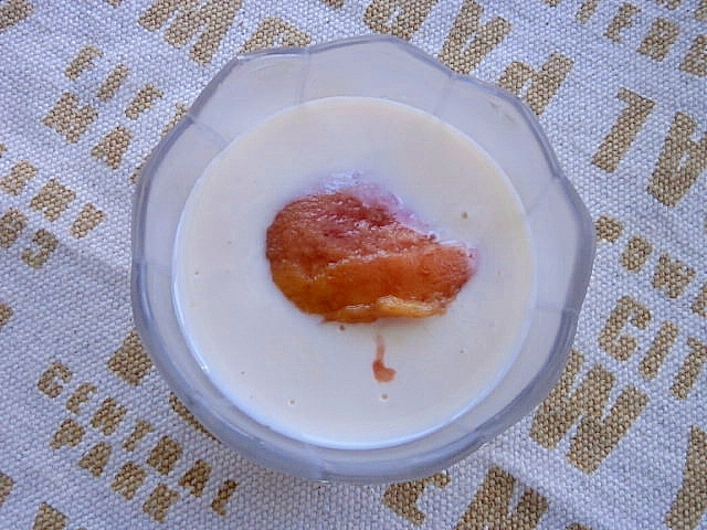 桃の豆乳ゼリー