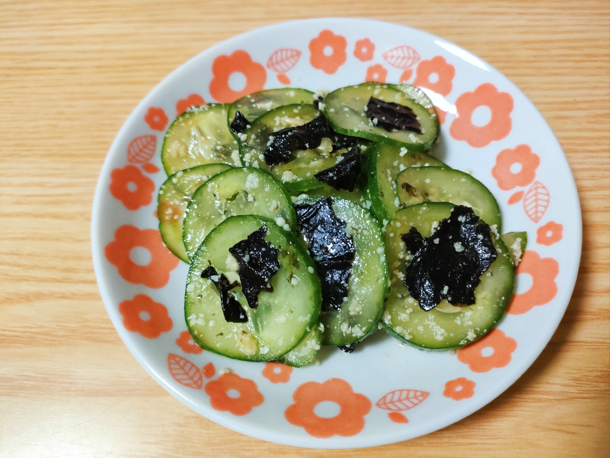 朝食に☆きゅうりと海苔のパルメザンチーズ和え