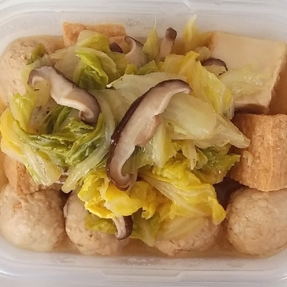 厚揚げと鶏団子の煮もの