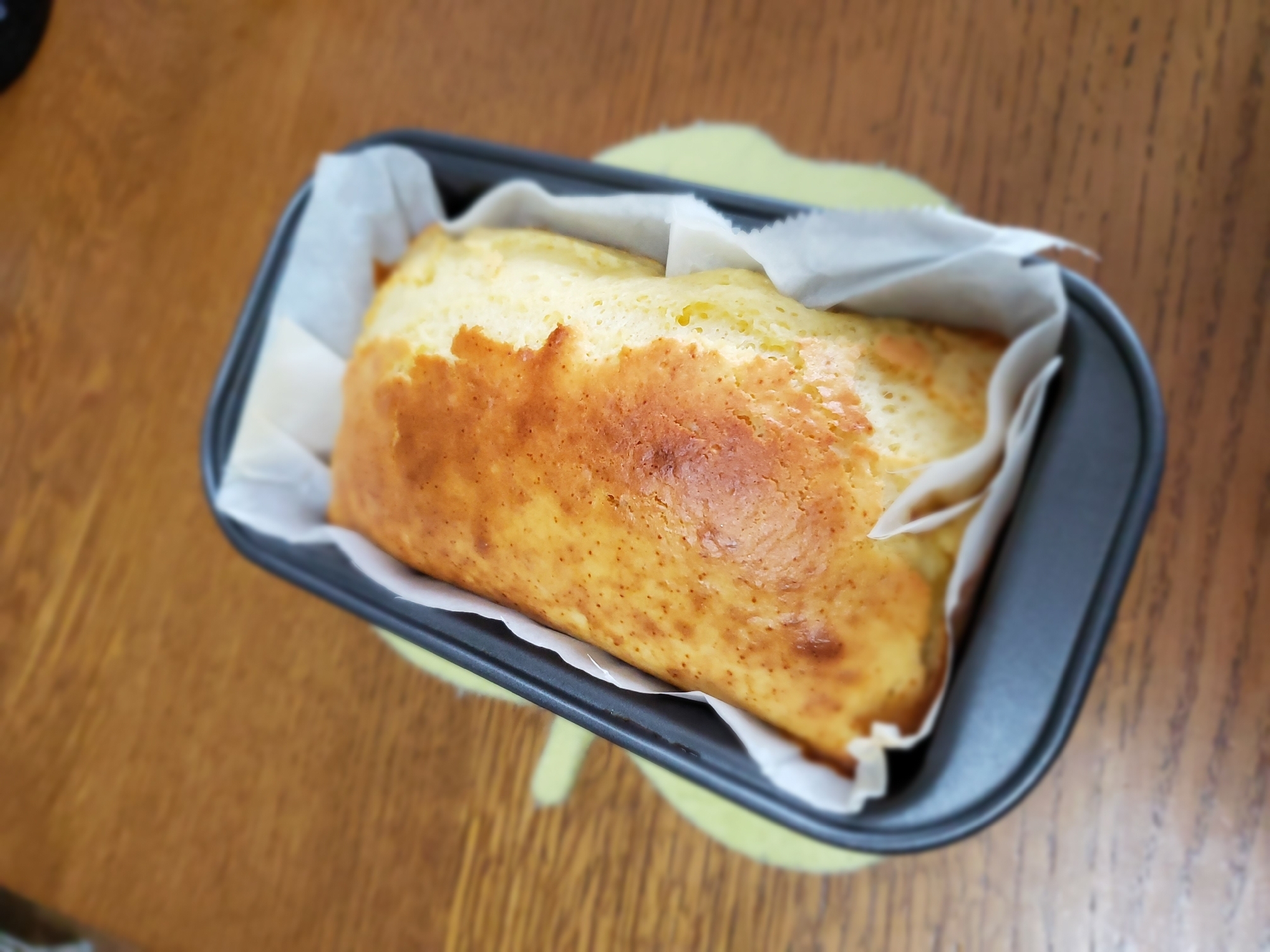 生クリームで、パウンドケーキ