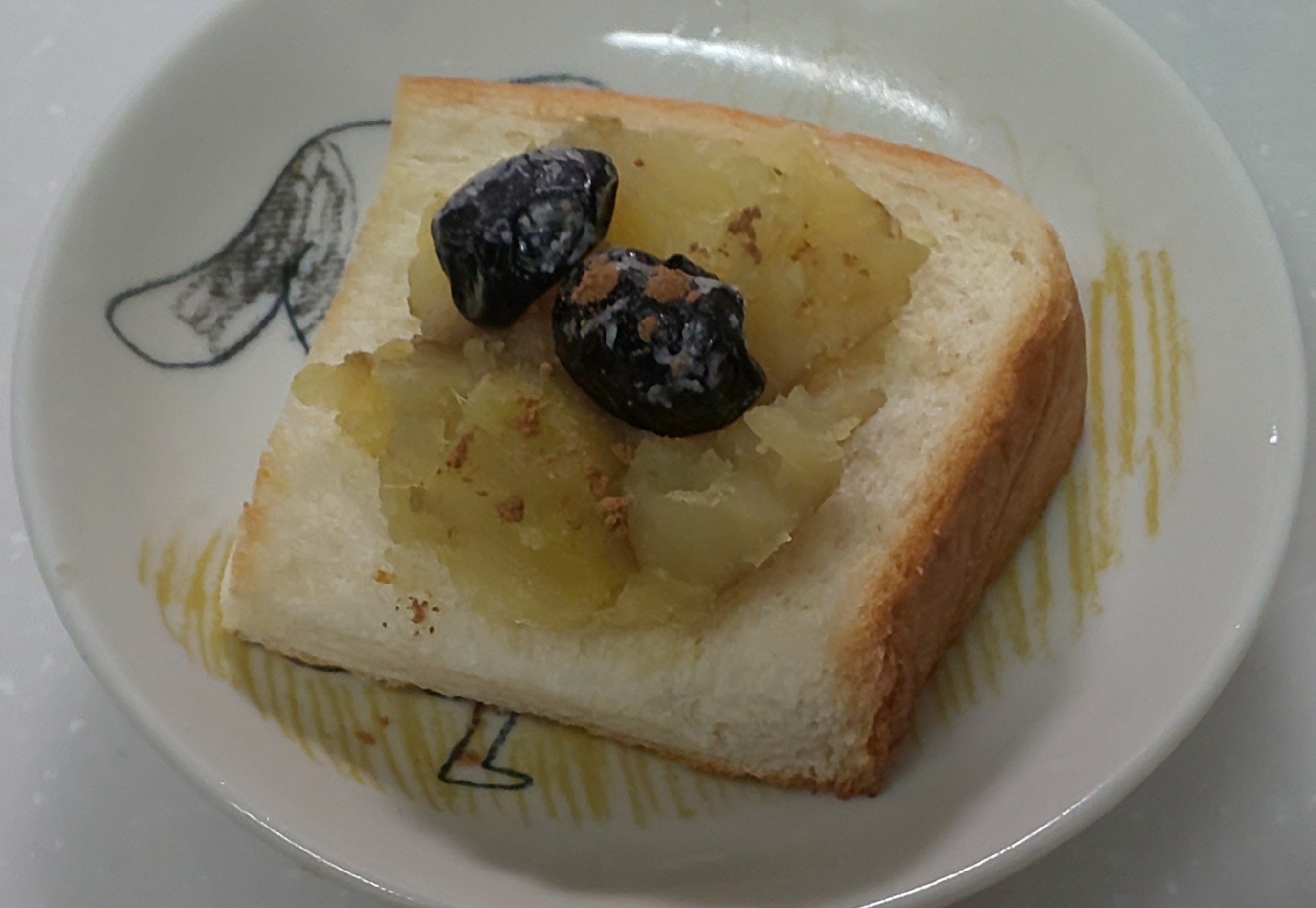 さつまいも☆黒豆甘納豆のトースト☆