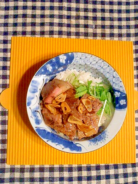 トンテキ丼 レシピ 作り方 By テツオ63 楽天レシピ