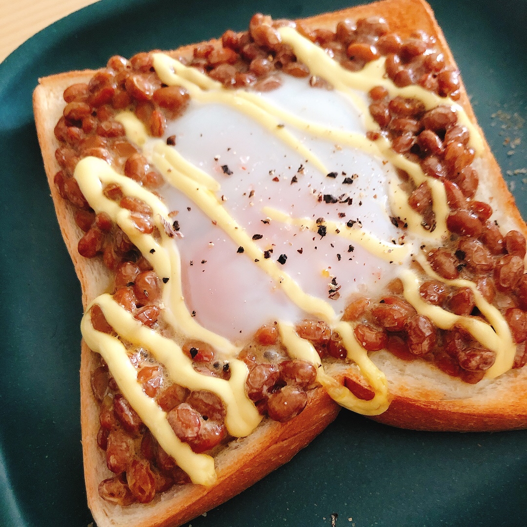 超簡単!朝ごはんにぴったりの納豆卵トースト