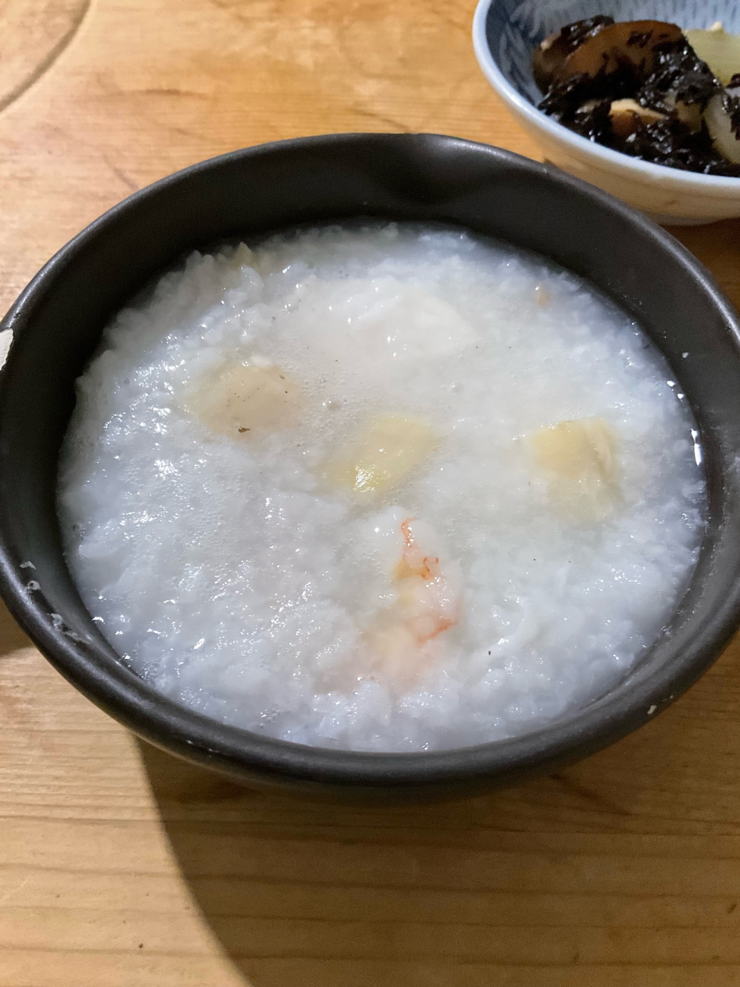 ホタテ貝柱海老大根入りお粥♫