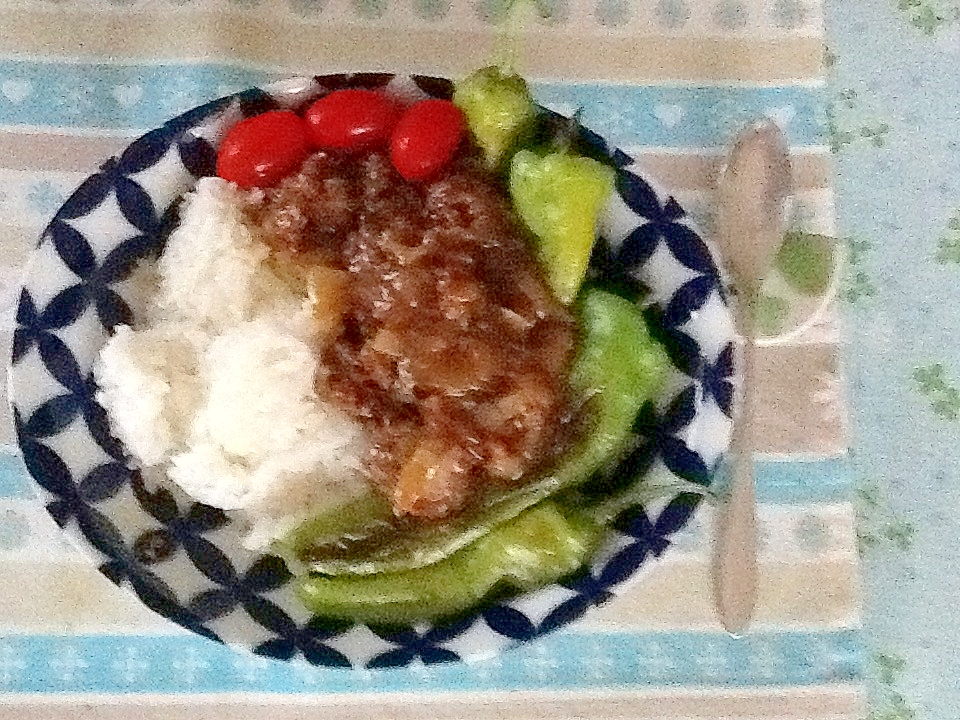 万願寺の焼きとうがらしカレー