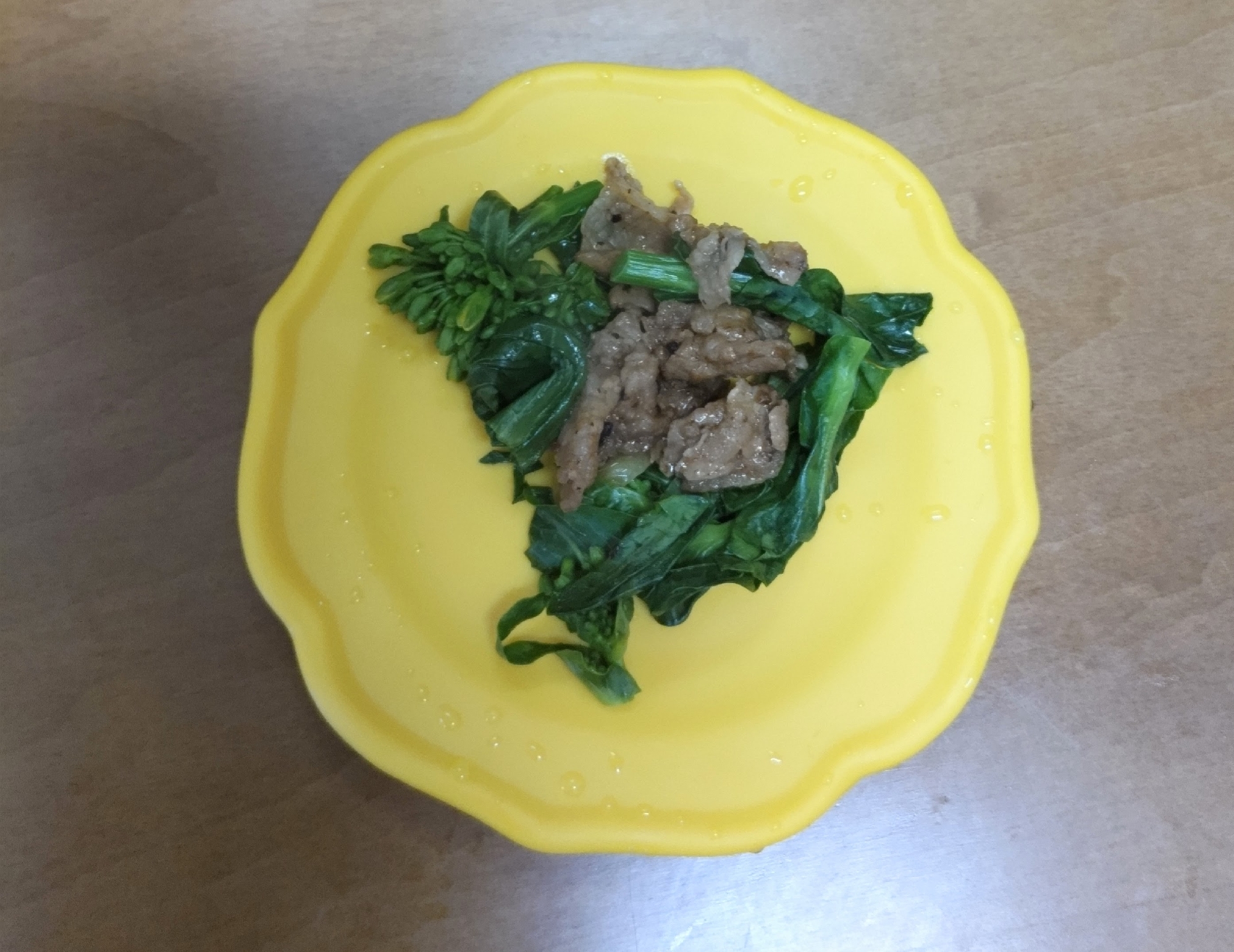菜花と豚肉の炒め物