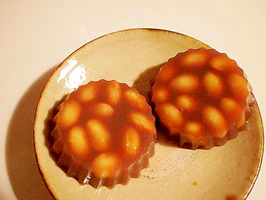 大豆入り♪ 一口サイズの水羊羹風