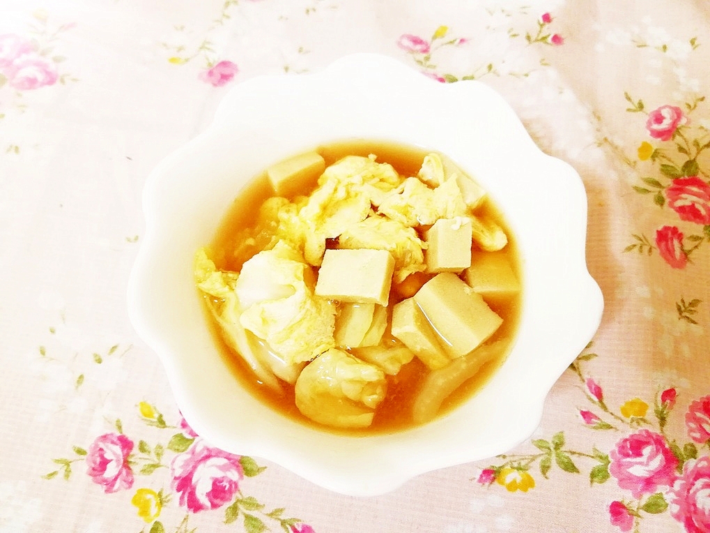 白菜と高野豆腐のかきたま和風スープ