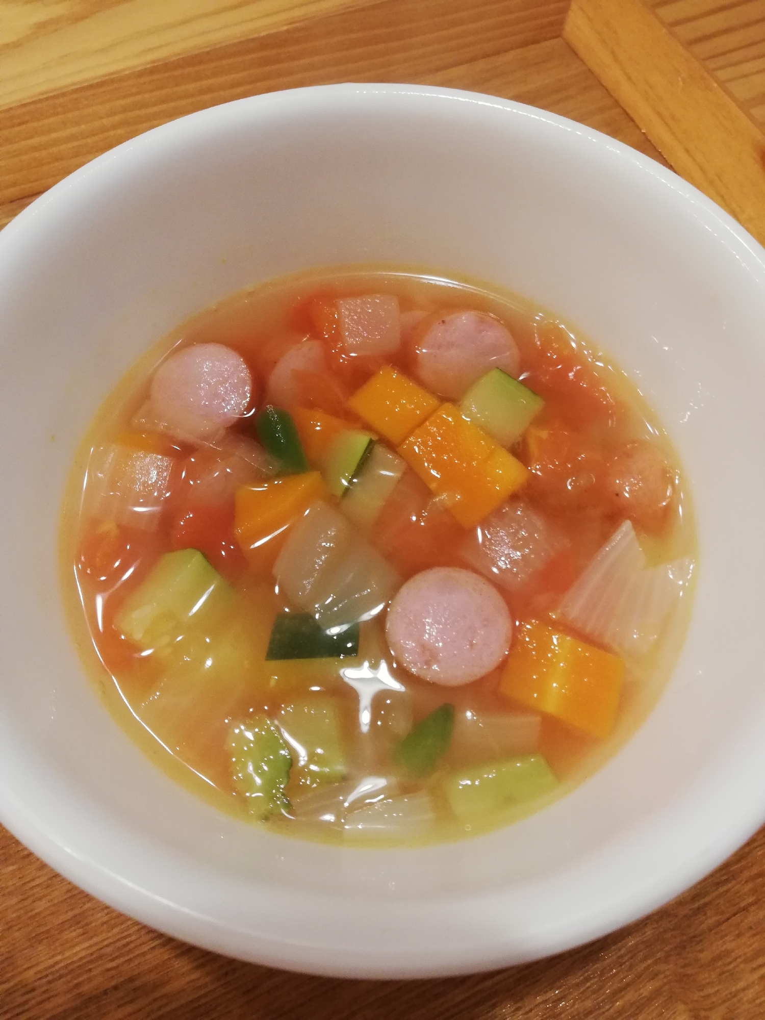 フレッシュトマトと夏野菜のスープ