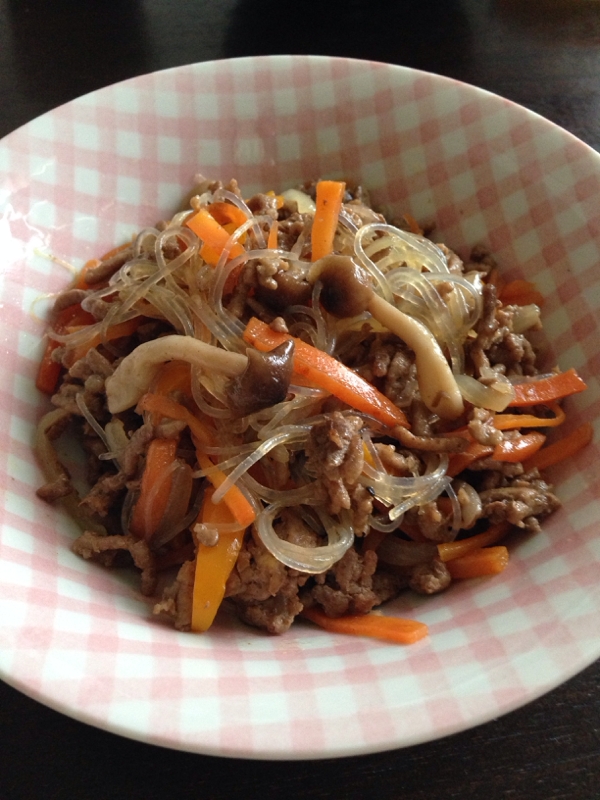 焼肉のタレで簡単チャプチェ